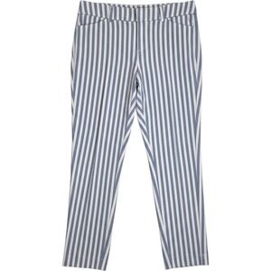 Old Navy Blue White Stripe Stretch Cotton Pants Trousers Cropped - Size 8